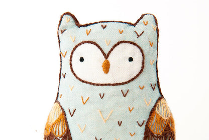 Kiriki Press, Embroidery Kit, Horned Owl