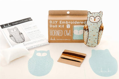 Kiriki Press, Embroidery Kit, Horned Owl
