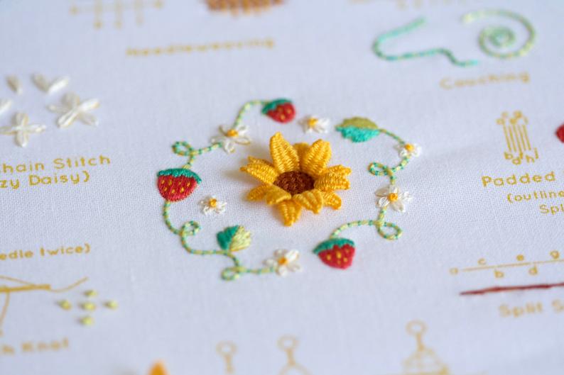 Kiriki Press, Embroidery Stitch Sampler, Summer