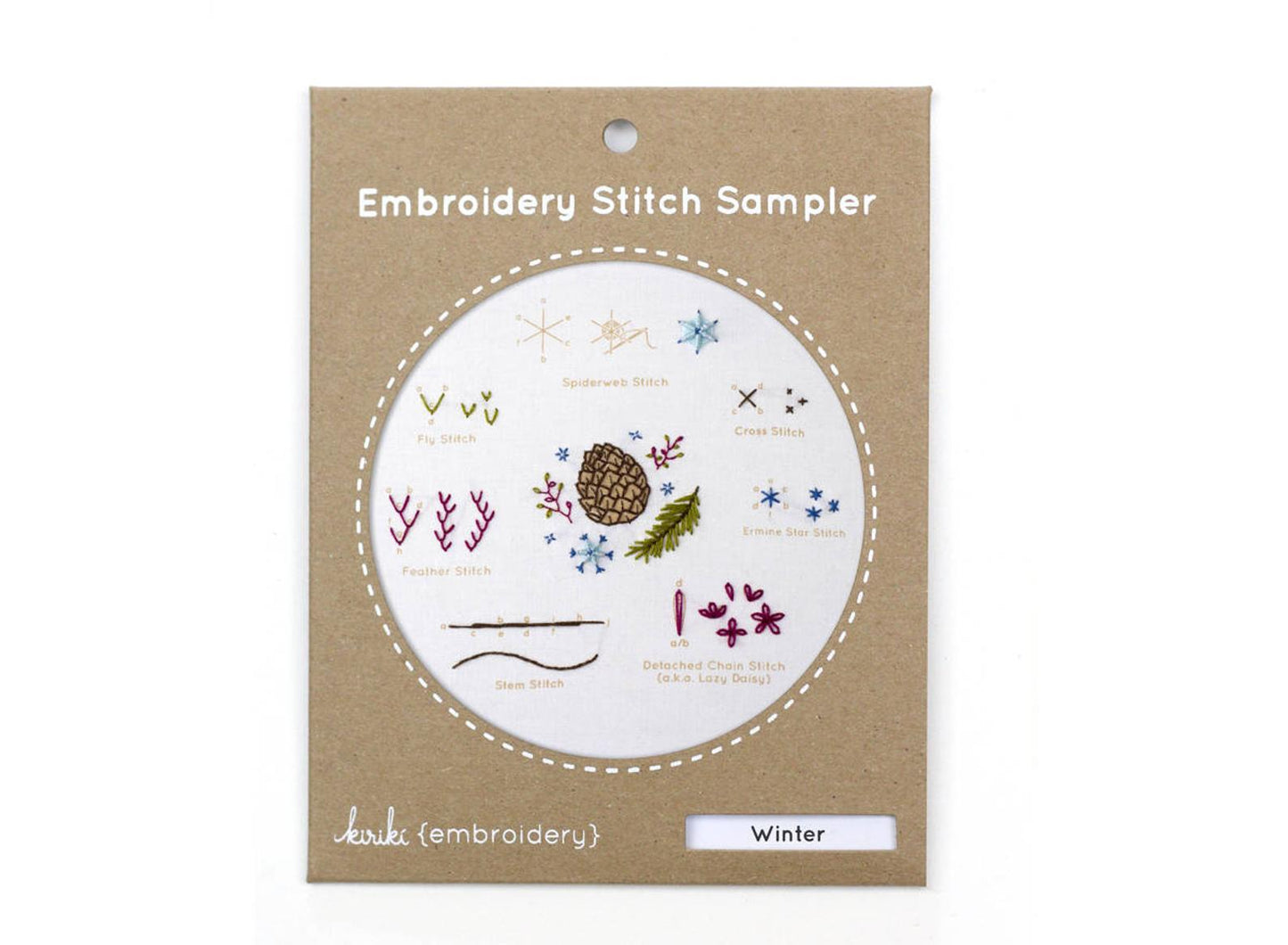 Kiriki Press, Embroidery Stitch Sampler, Winter