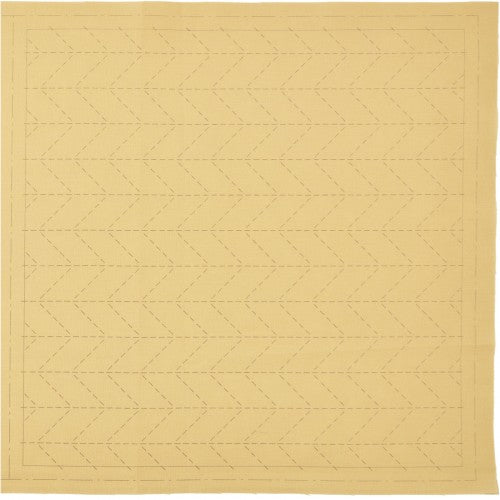 Lecien Cosmo Hidamari Sashiko Pre-printed Wash-away Panel, Cotton/Linen Blend, Sugiaya Herringbone Pattern, Beige