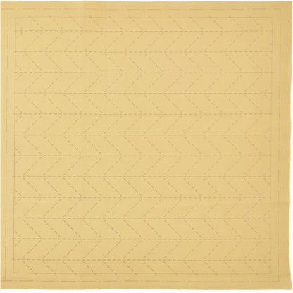 Lecien Cosmo Hidamari Sashiko Pre-printed Wash-away Panel, Cotton/Linen Blend, Sugiaya Herringbone Pattern, Beige