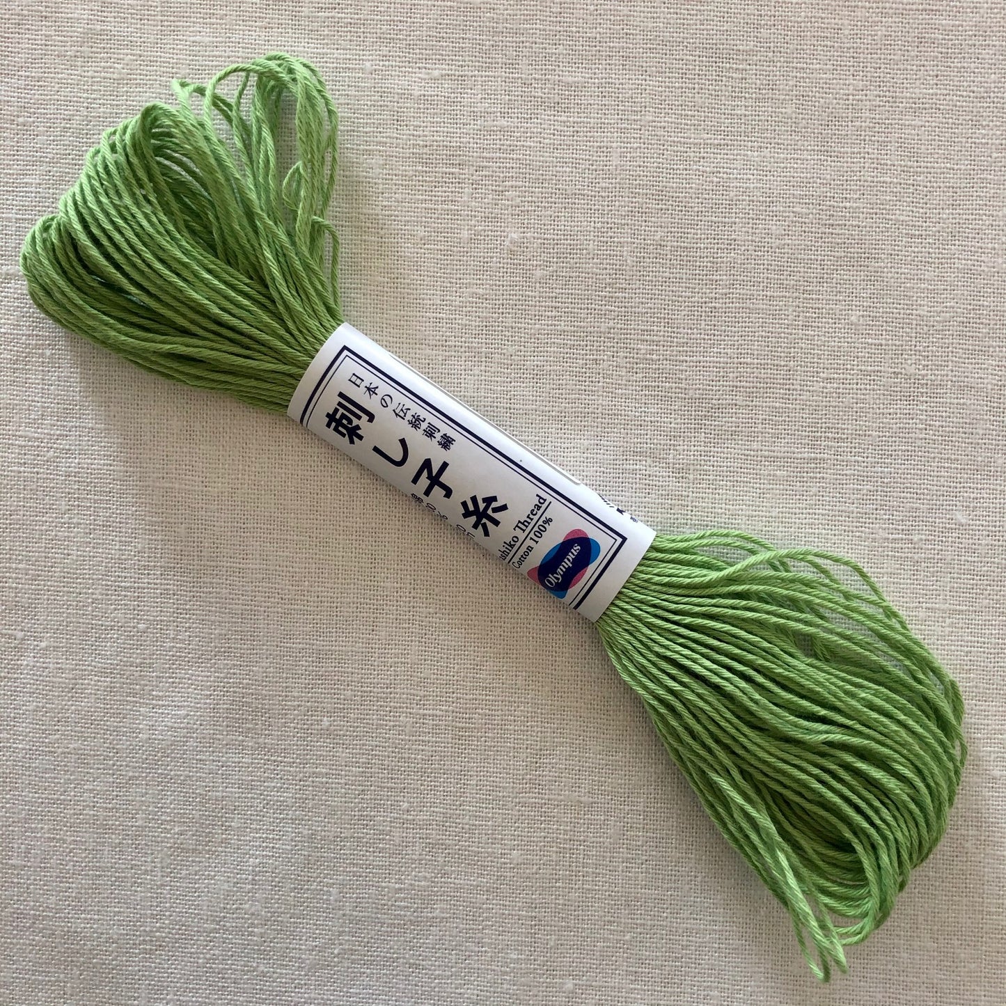 Olympus Sashiko Thread, 22 yrds / 20m Skein, Light Green #6