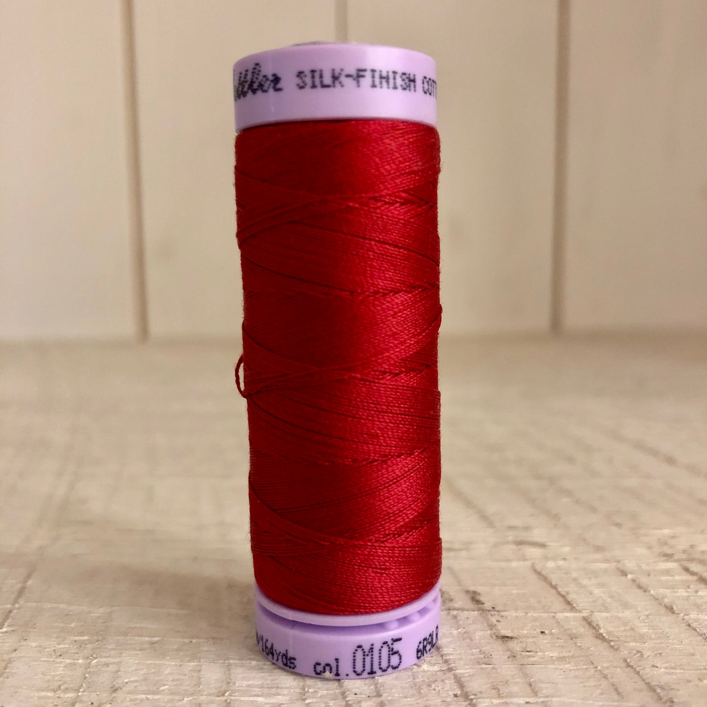 Mettler Silk Finish Cotton Thread, Fire Engine 0105, 150 meter Spool