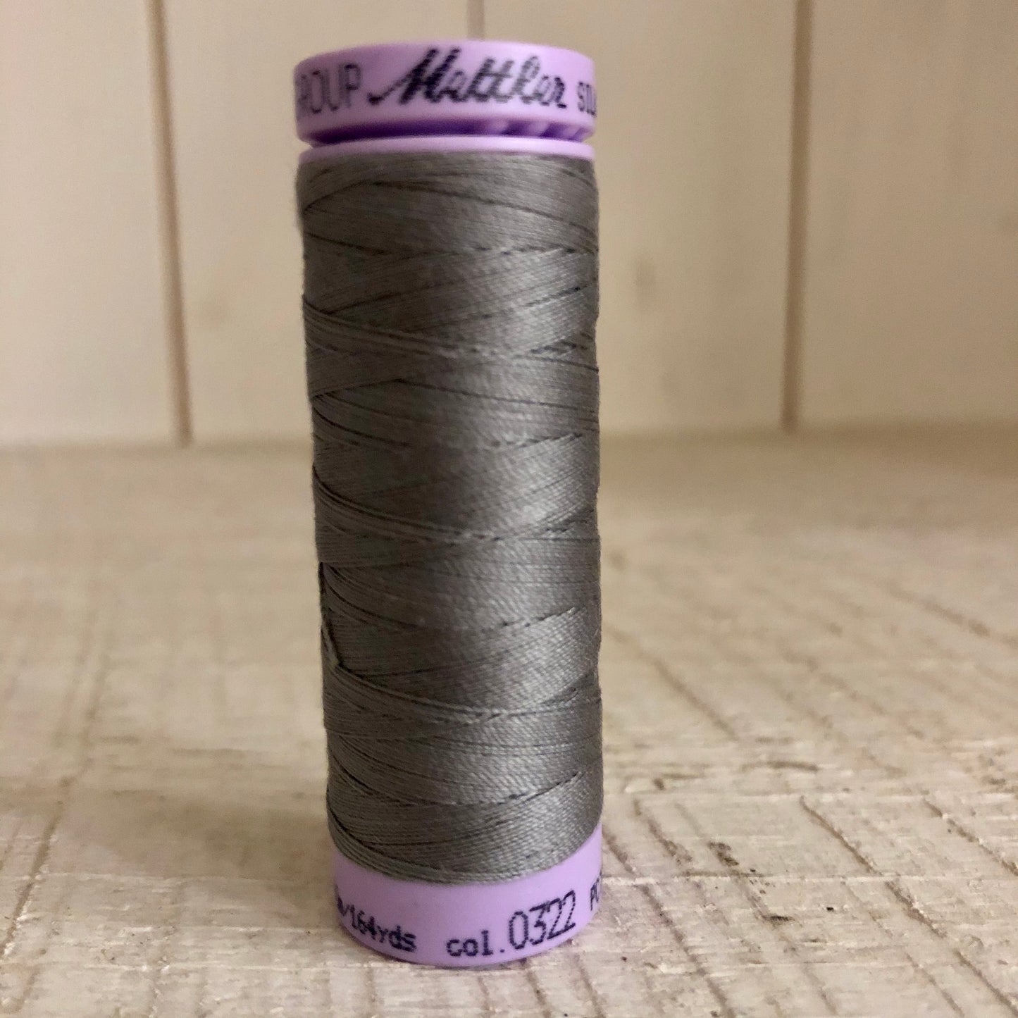 Mettler Silk Finish Cotton Thread, Rain Cloud 0322, 150 meter Spool
