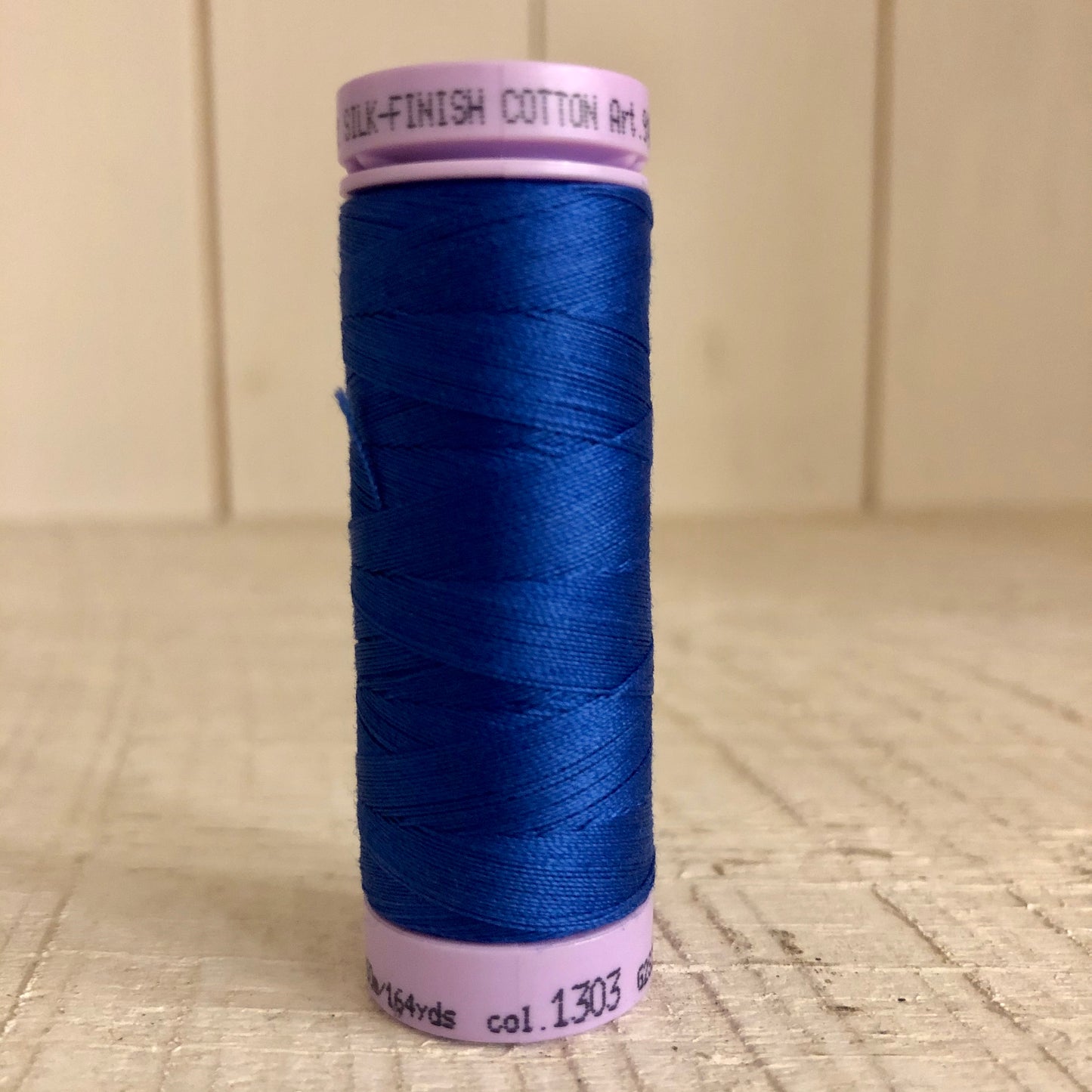 Mettler Silk Finish Cotton Thread, Royal Blue 1303, 150 meter Spool