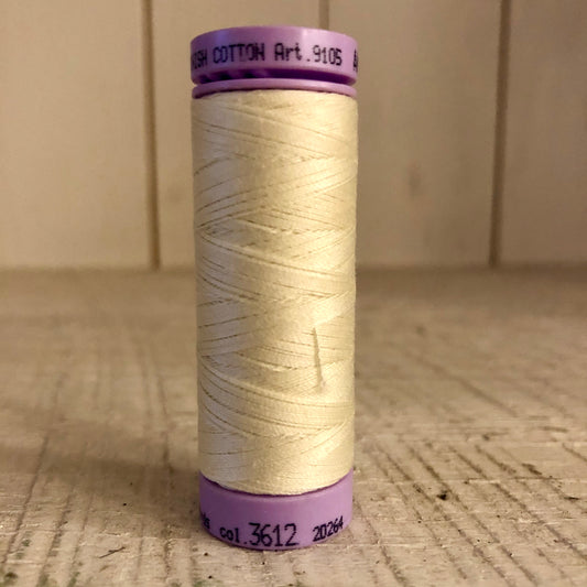 Mettler Silk Finish Cotton Thread, Antique White 3612, 150 meter Spool