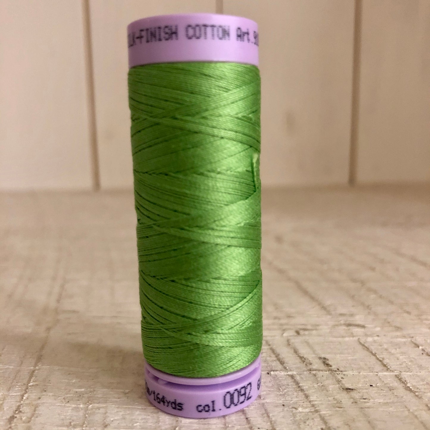 Mettler Silk Finish Cotton Thread, Bright Mint 0092, 150 meter Spool