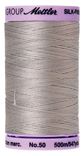 Mettler Silk-Finish Cotton Thread, Ash Mist 0331, 50wt, 500 meter Spool