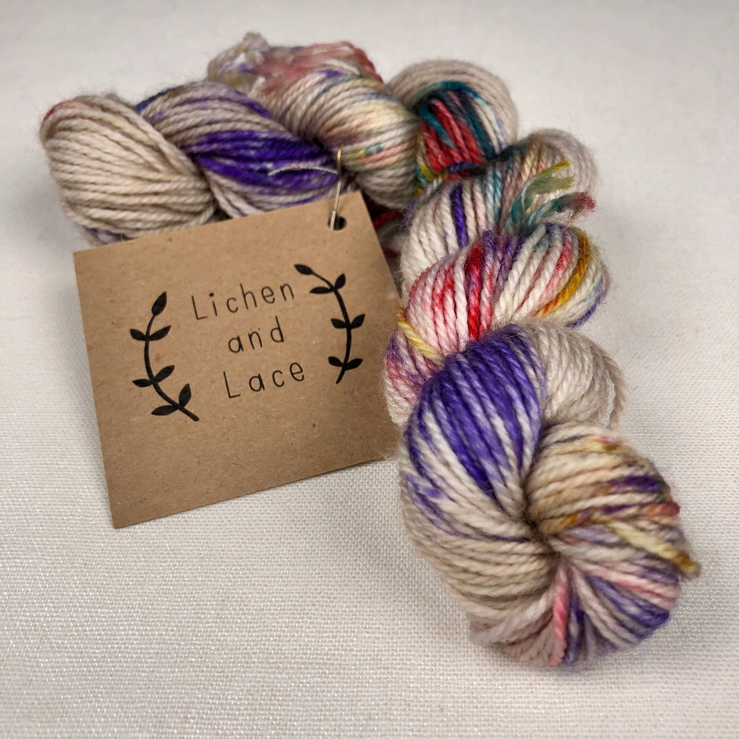 80/20 Sock Mini Yarn, Pressed Flower, Lichen and Lace