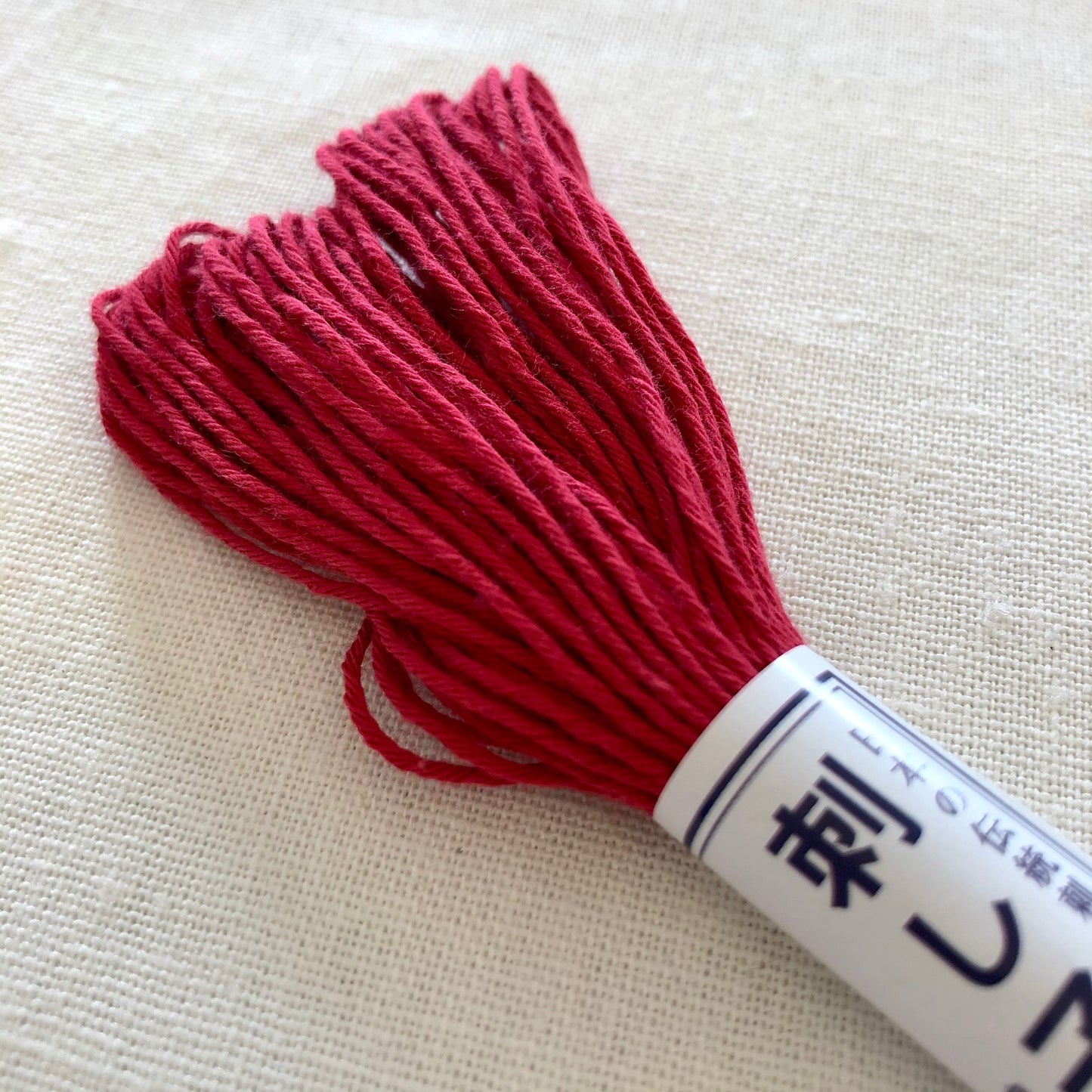 Olympus Sashiko Thread, 22 yrds / 20m Skein, Rose Red #12