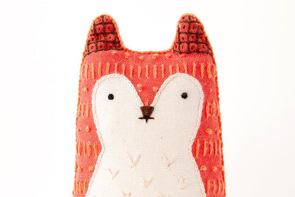 Kiriki Press, Embroidered Doll Starter Kit, Fox