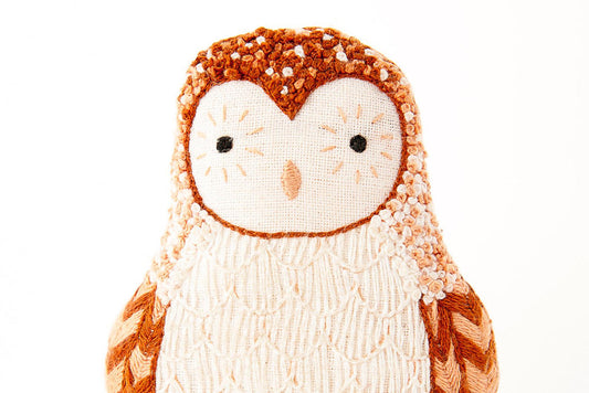 Kiriki Press, Embroidered Doll Starter Kit, Barn Owl