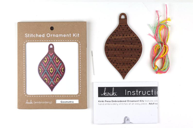 Kiriki Press, Stitched Ornament Kit, Geometric