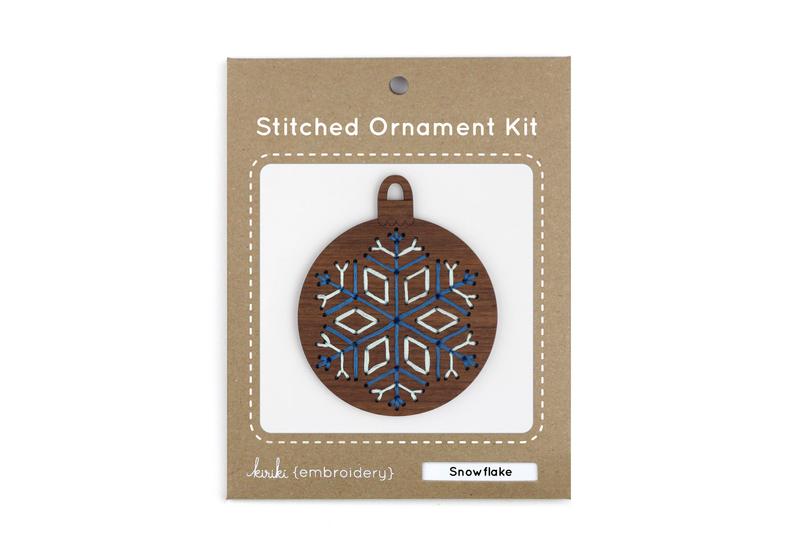 Kiriki Press, Stitched Ornament Kit, Snowflake