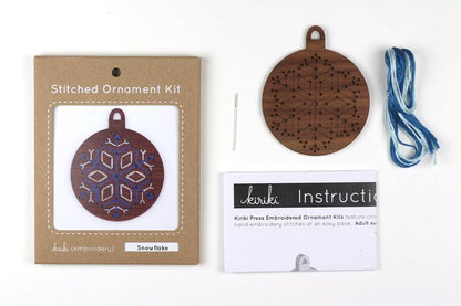 Kiriki Press, Stitched Ornament Kit, Snowflake