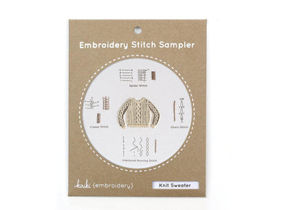 Kiriki Press Embroidery Stitch Sampler, Knit Sweater